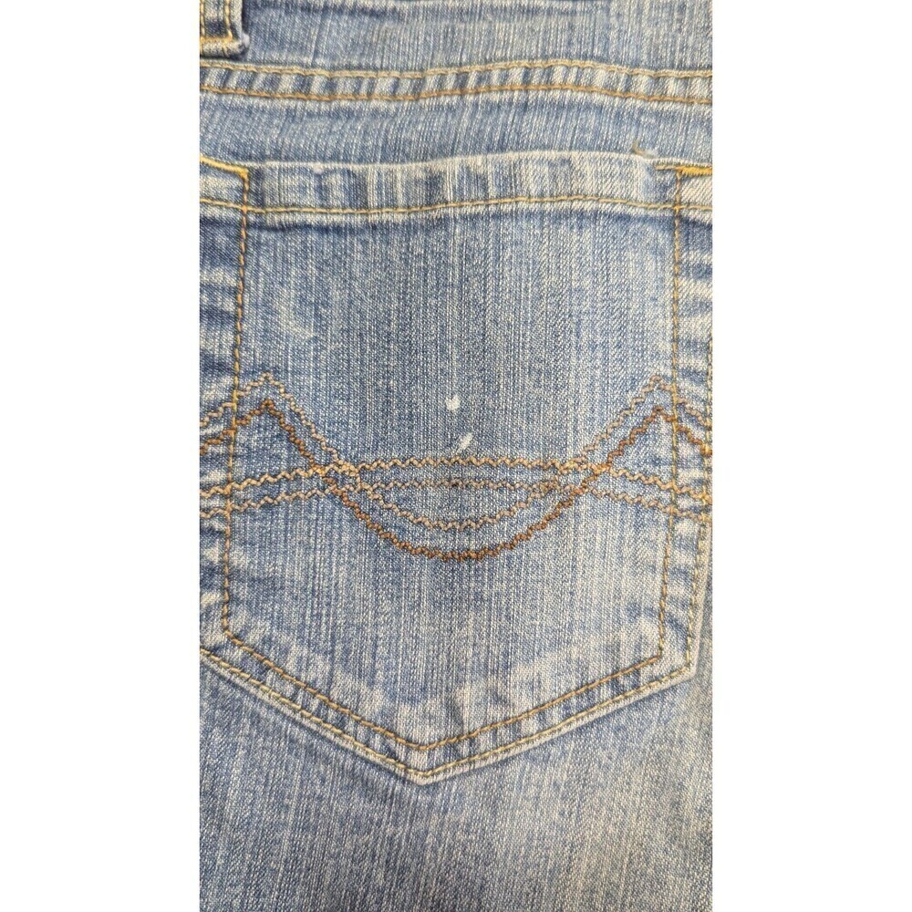 Mossimo Juniors Jeans Slim Skinny 15R Low Rise, Frayed Hem, Vintage, Thrashed - Picture 7 of 11